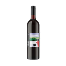 Load image into Gallery viewer, Red wine bottle with a label on a white background